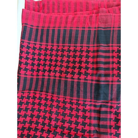 Lovarzi Shemagh Desert Scarf Unisex Red/Black Tactical OS NEW - Picture 7 of 9